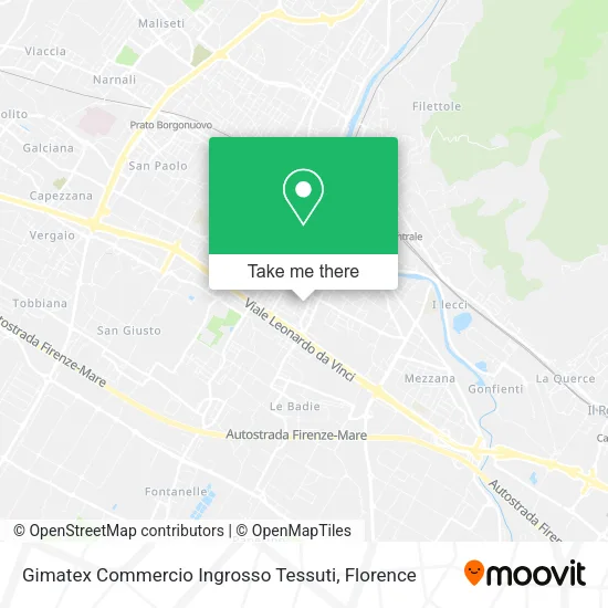 Gimatex Commercio Ingrosso Tessuti map