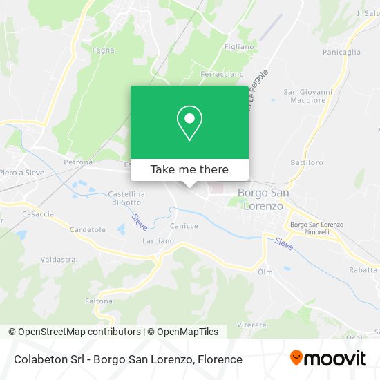Colabeton Srl - Borgo San Lorenzo map