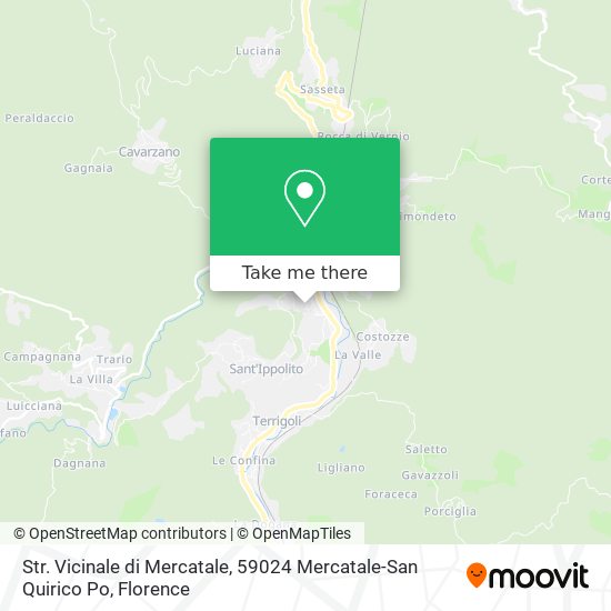 Str. Vicinale di Mercatale, 59024 Mercatale-San Quirico Po map