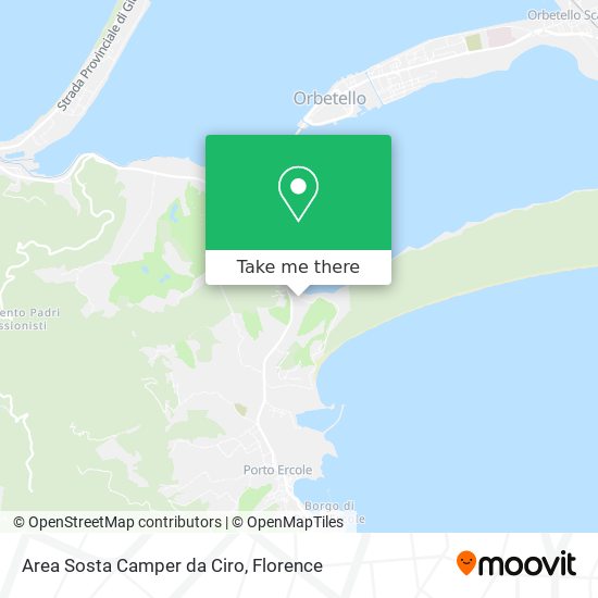 Area Sosta Camper da Ciro map
