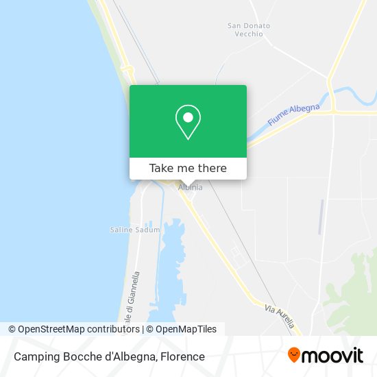Camping Bocche d'Albegna map
