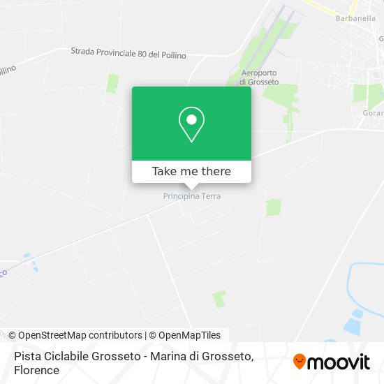 Pista Ciclabile Grosseto - Marina di Grosseto map