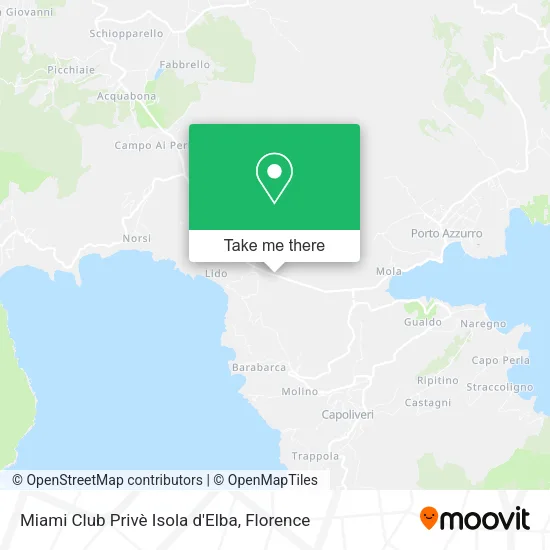 Miami Club Privè Isola d'Elba map
