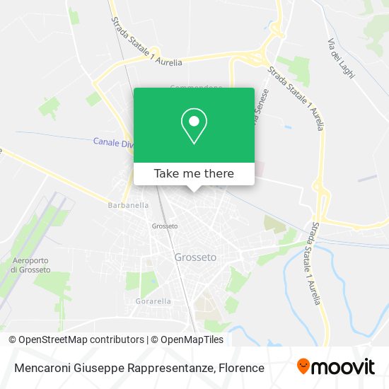 Mencaroni Giuseppe Rappresentanze map