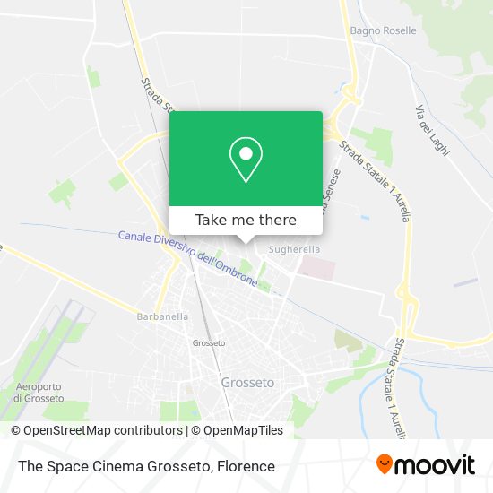 The Space Cinema Grosseto map