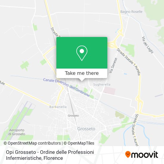 Opi Grosseto - Ordine delle Professioni Infermieristiche map