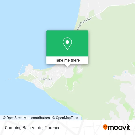 Camping Baia Verde map