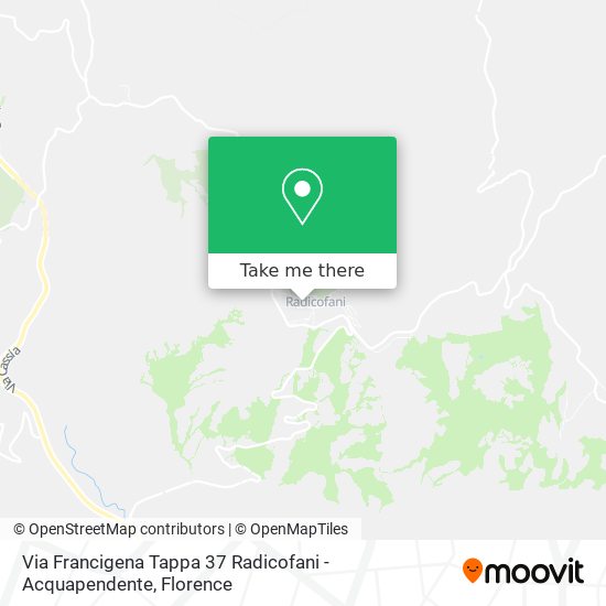 Via Francigena Tappa 37 Radicofani - Acquapendente map