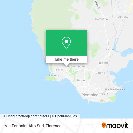 Via Forlanini Alto Sud map