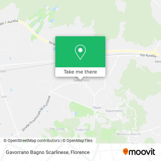 Gavorrano Bagno Scarlinese map