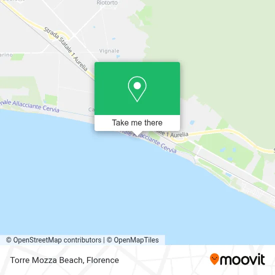 Torre Mozza Beach map