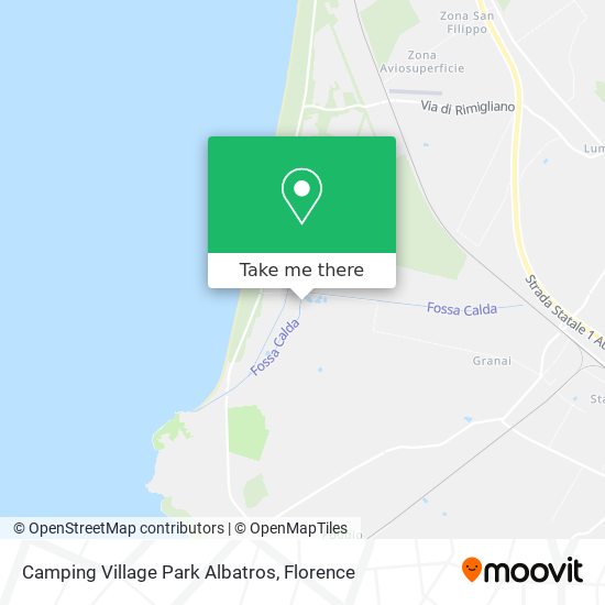 Camping Village Park Albatros map