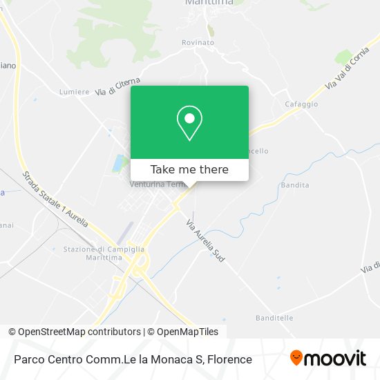 Parco Centro Comm.Le la Monaca S map