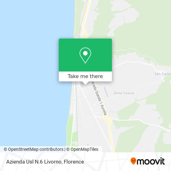 Azienda Usl N.6 Livorno map