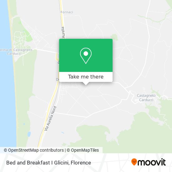 Bed and Breakfast I Glicini map