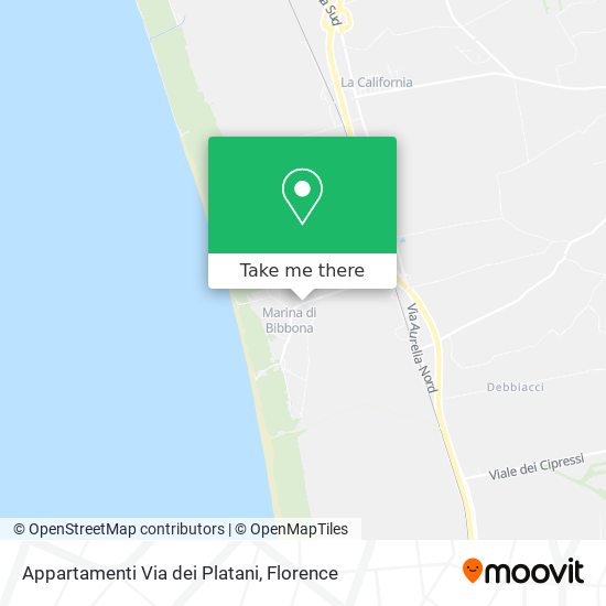 Appartamenti Via dei Platani map