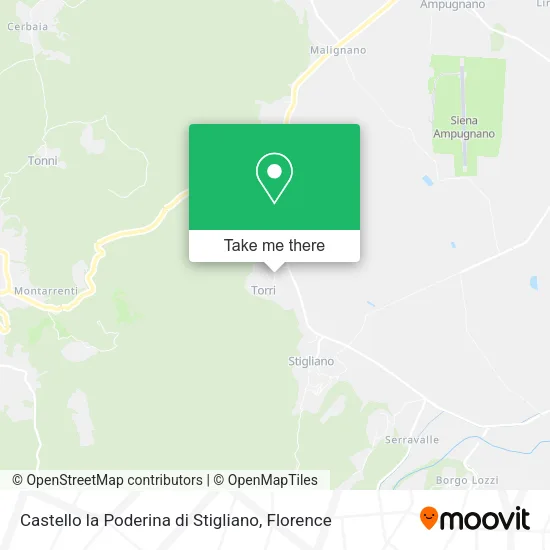 Castello la Poderina di Stigliano map