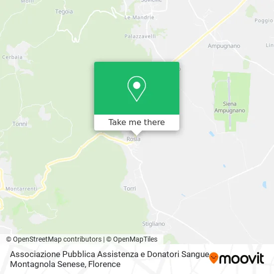 Associazione Pubblica Assistenza e Donatori Sangue Montagnola Senese map