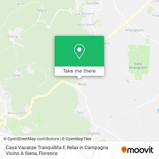 Casa Vacanze Tranquillita E Relax in Campagna Vicino A Siena map