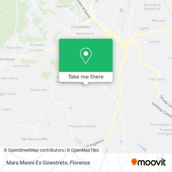 Mara Meoni Ex Ginestreto map