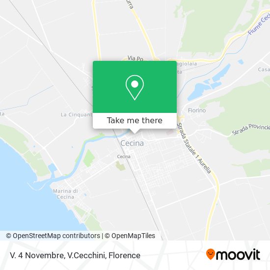 V. 4 Novembre, V.Cecchini map