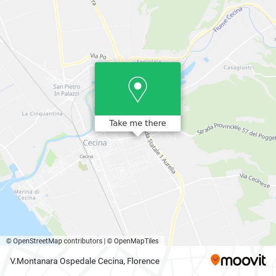 V.Montanara Ospedale Cecina map