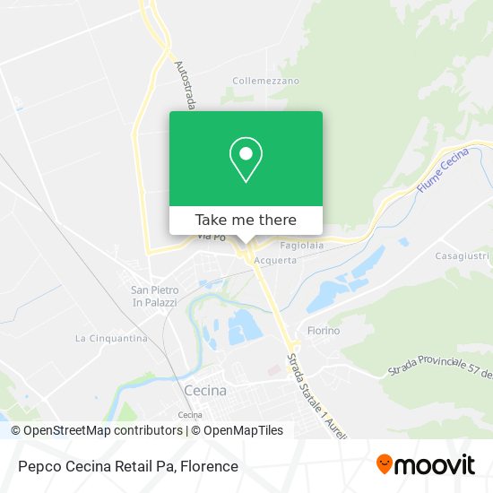 Pepco Cecina Retail Pa map
