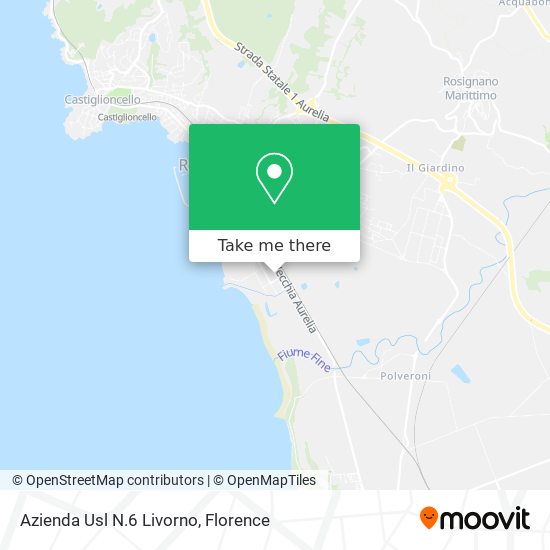 Azienda Usl N.6 Livorno map