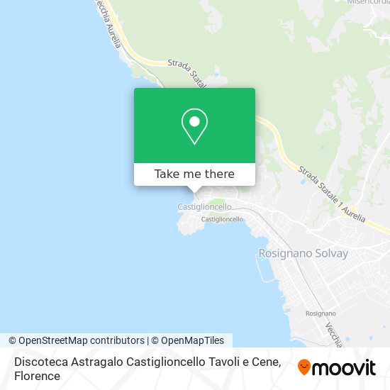 Discoteca Astragalo Castiglioncello Tavoli e Cene map