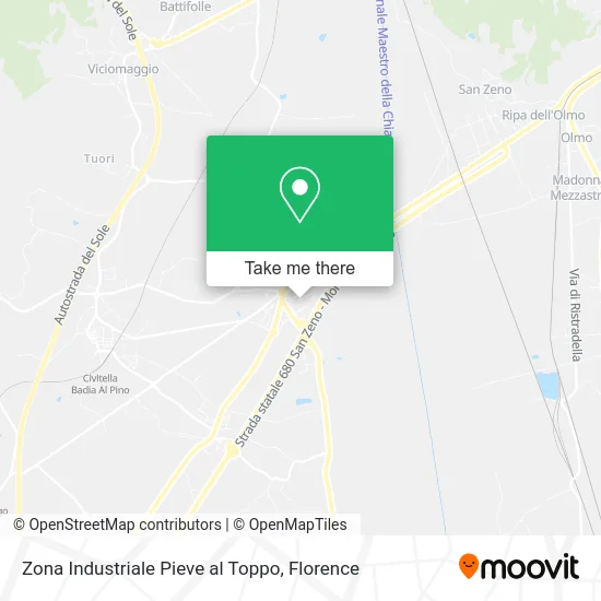 Pieve al Toppo Industrial Zone map