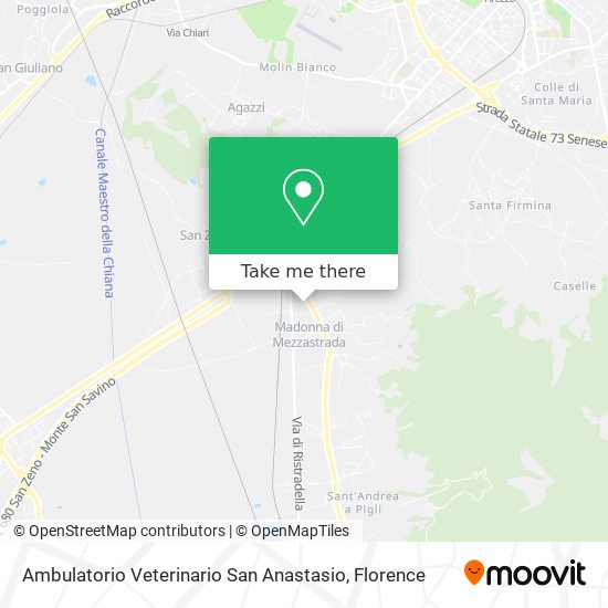 Ambulatorio Veterinario San Anastasio map