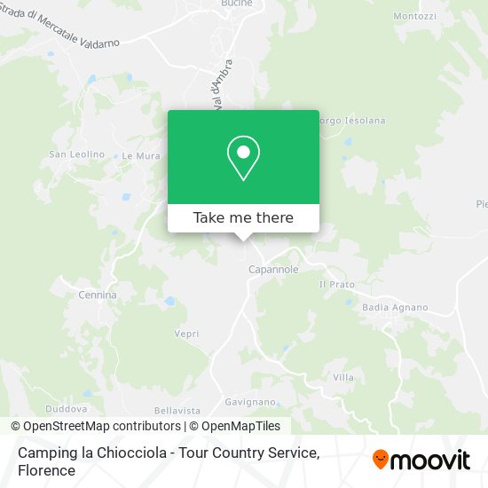 Camping la Chiocciola - Tour Country Service map