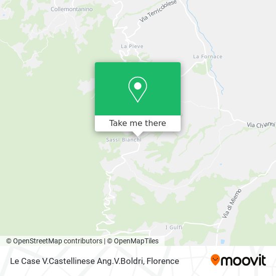 Le Case V.Castellinese Ang.V.Boldri map