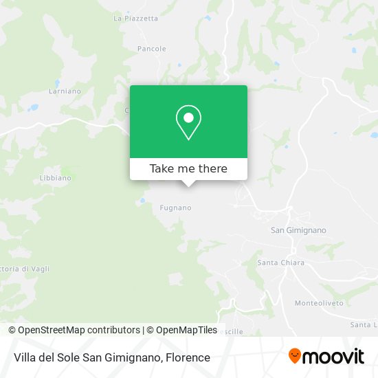Villa del Sole San Gimignano map