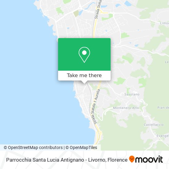 Parrocchia Santa Lucia Antignano - Livorno map