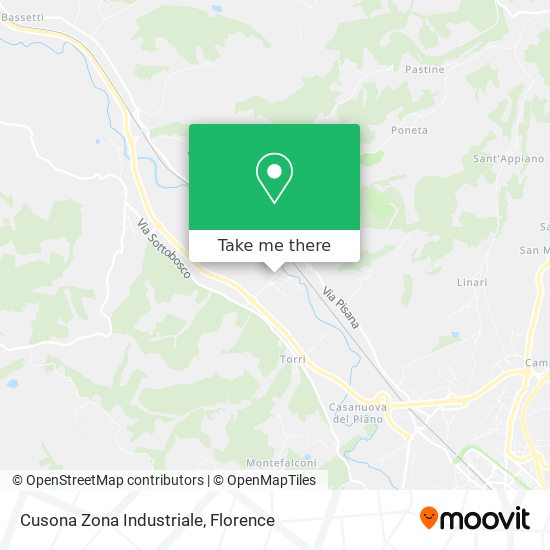 Cusona Zona Industriale map