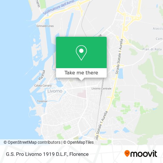 G.S. Pro Livorno 1919 D.L.F. map