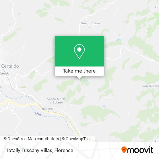 Totally Tuscany Villas map