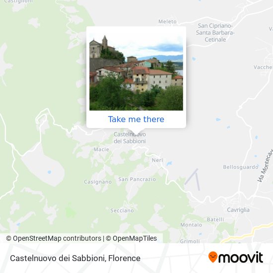 How to get to Castelnuovo dei Sabbioni in Arezzo by Bus or Train