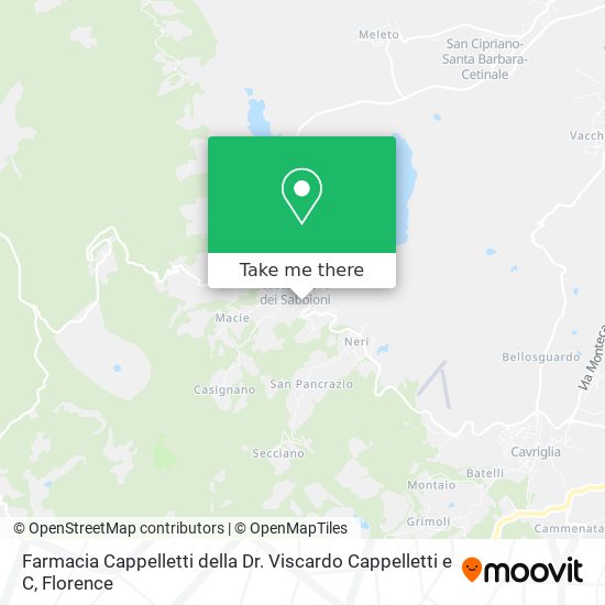 Farmacia Cappelletti della Dr. Viscardo Cappelletti e C map