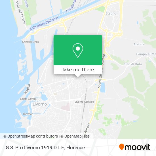 G.S. Pro Livorno 1919 D.L.F. map