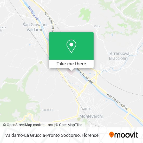 Valdarno-La Gruccia-Pronto Soccorso map