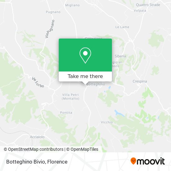 Botteghino Bivio map