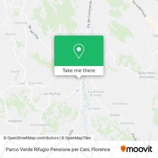 Parco Verde Rifugio Pensione per Cani map