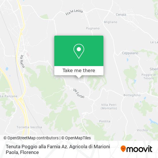 Tenuta Poggio alla Farnia Az. Agricola di Marioni Paola map