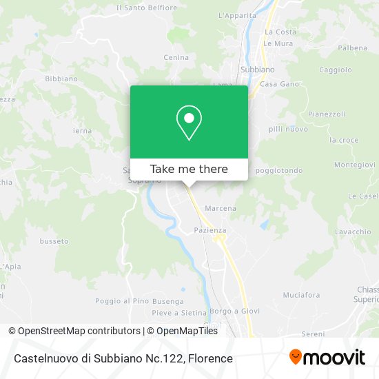 Castelnuovo di Subbiano Nc.122 map