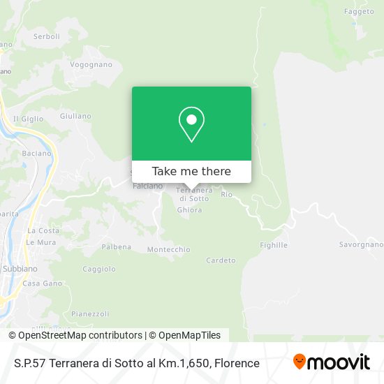 S.P.57 Terranera di Sotto al Km.1,650 map