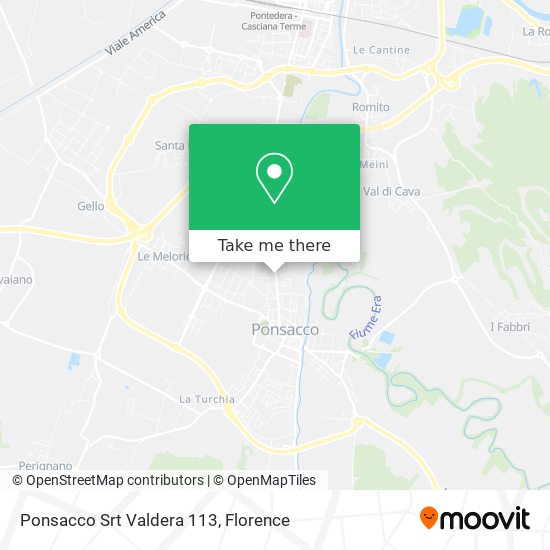 Ponsacco Srt Valdera 113 map