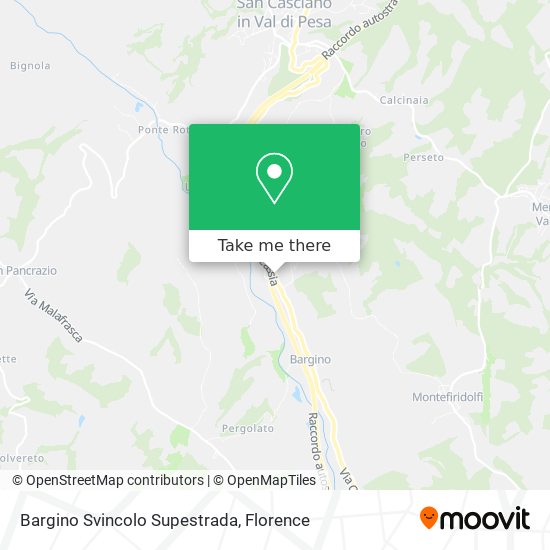 Bargino Svincolo Supestrada map