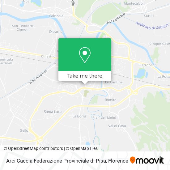 Arci Caccia Federazione Provinciale di Pisa map